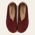 Burgundy Barefoot Cross Ballet Flats - Atlantis Handmade Shoes - 