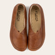 Lion Brown Barefoot Cross Ballet Flats - Atlantis Handmade Shoes - 