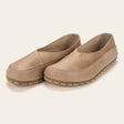 Tan Barefoot Cross Ballet Flats - Atlantis Handmade Shoes - 