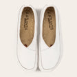 White Barefoot Cross Ballet Flats - Atlantis Handmade Shoes - 