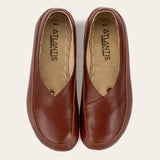 Peru Brown Barefoot Cross Ballet Flats - Atlantis Handmade Shoes -