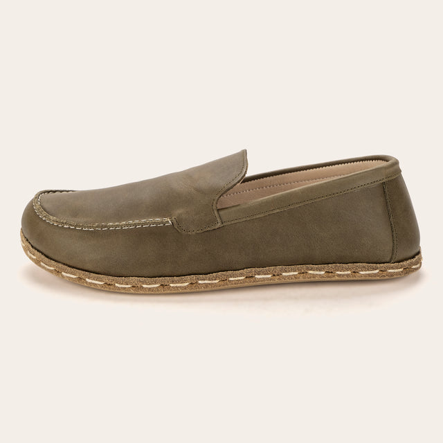 Women's Green Moccasins - Atlantis Handmade Shoes -