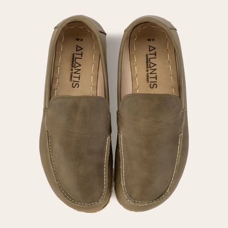 Men's Green Moccasins - Atlantis Handmade Shoes - 