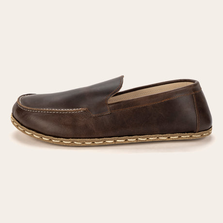 Men's Coffee Brown Moccasins - Atlantis Handmade Shoes - 