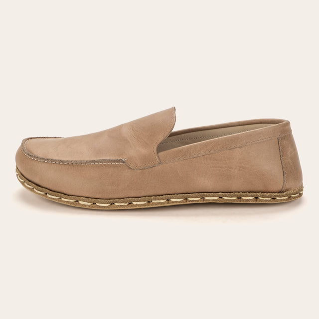 Women's Tan Moccasins - Atlantis Handmade Shoes -