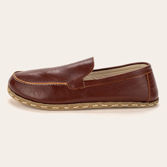 Men's Peru Brown Moccasins - Atlantis Handmade Shoes -