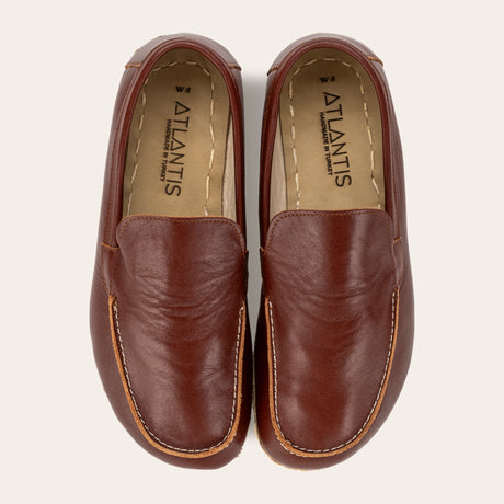 Men's Peru Brown Moccasins - Atlantis Handmade Shoes - 