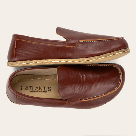Men's Peru Brown Moccasins - Atlantis Handmade Shoes - 
