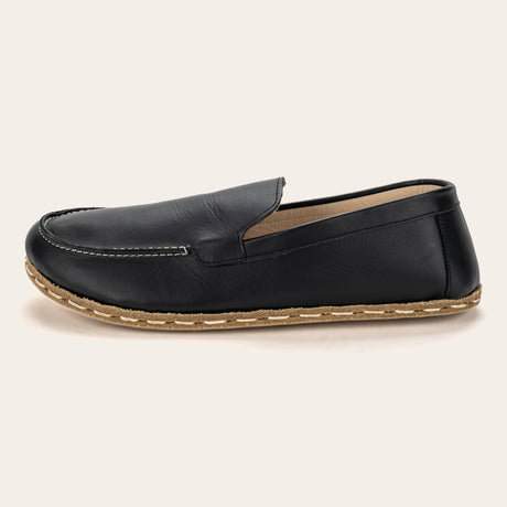 Men's Black Moccasins - Atlantis Handmade Shoes - 