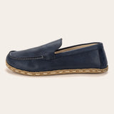 Women's Blue Moccasins - Atlantis Handmade Shoes -