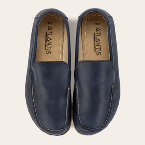 Men's Blue Moccasins - Atlantis Handmade Shoes -