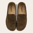 Women's Khaki Green Suede Moccasins - Atlantis Handmade Shoes - 