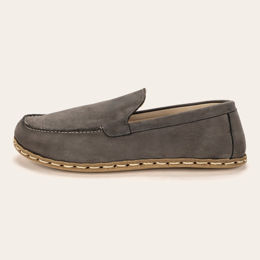 Men's Gray Moccasins - Atlantis Handmade Shoes - 
