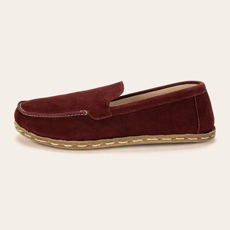 Men's Burgundy Moccasins - Atlantis Handmade Shoes - 