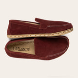 Women's Burgundy Moccasins - Atlantis Handmade Shoes -