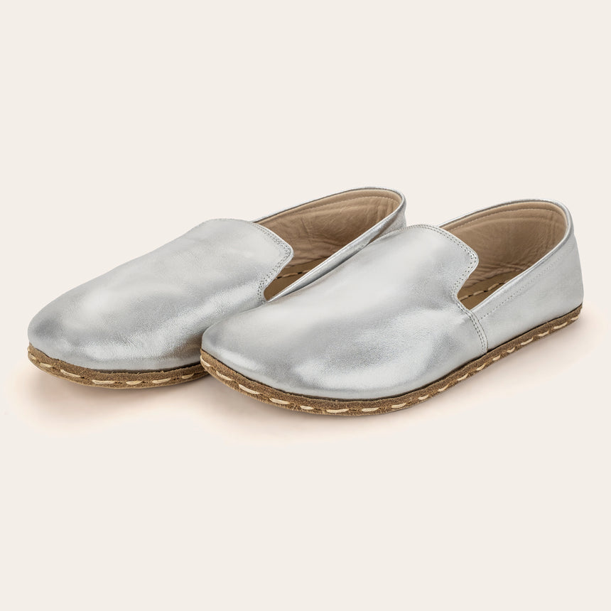 Women's Silver Minimalists - Atlantis Handmade Shoes - 