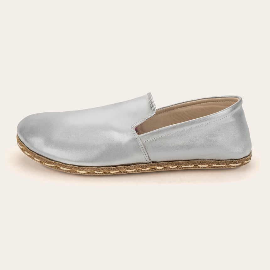 Women's Silver Minimalists - Atlantis Handmade Shoes - 