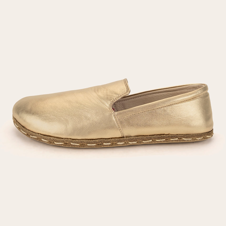 Women's Gold Minimalists - Atlantis Handmade Shoes - 