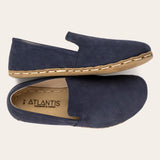 Women's Navy Nubuck Minimalists - Atlantis Handmade Shoes -