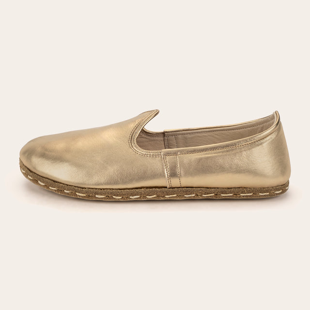 Women's Gold Barefoots - Atlantis Handmade Shoes -