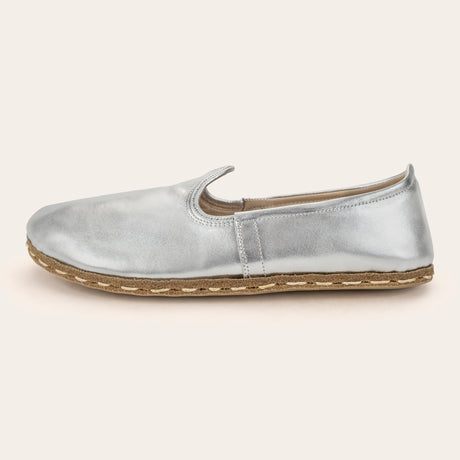 Women's Silver Barefoots - Atlantis Handmade Shoes - 