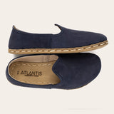 Women's Navy Nubuck Barefoots - Atlantis Handmade Shoes -