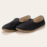 Women's Black Nubuck Barefoots - Atlantis Handmade Shoes -