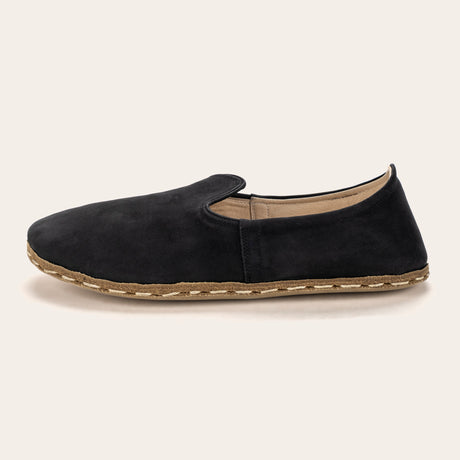 Women's Black Nubuck Barefoots - Atlantis Handmade Shoes - 