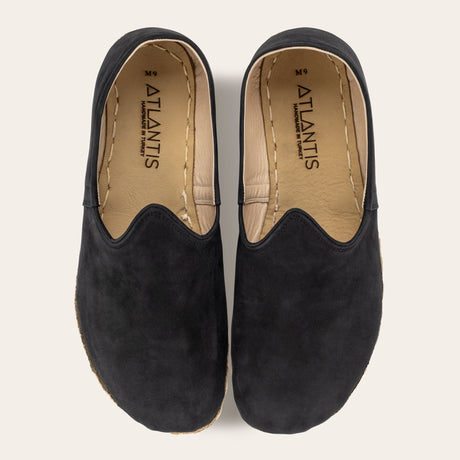 Women's Black Nubuck Barefoots - Atlantis Handmade Shoes - 