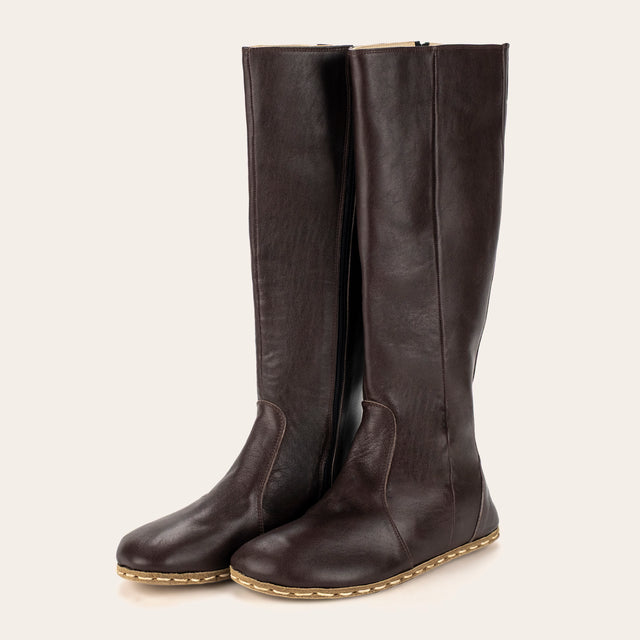 Women's Cafe Noir Barefoot Knee High Boots - Atlantis Handmade Shoes -