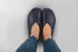 Blue Barefoot Cross Ballet Flats - Atlantis Handmade Shoes - 