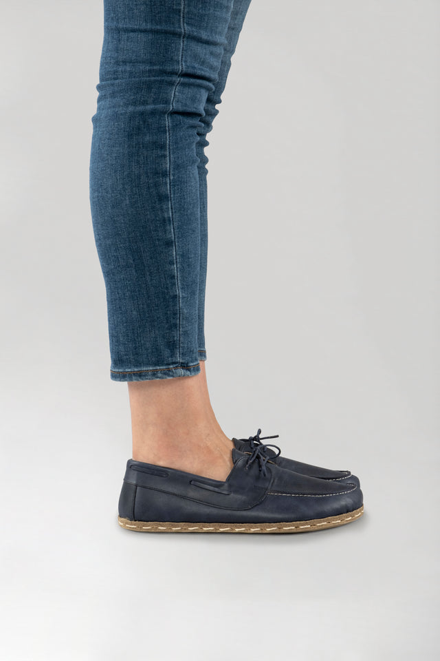 Men's Blue Dock Shoes - Atlantis Handmade Shoes -