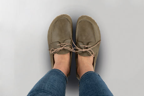 Men's Green Dock Shoes - Atlantis Handmade Shoes - 