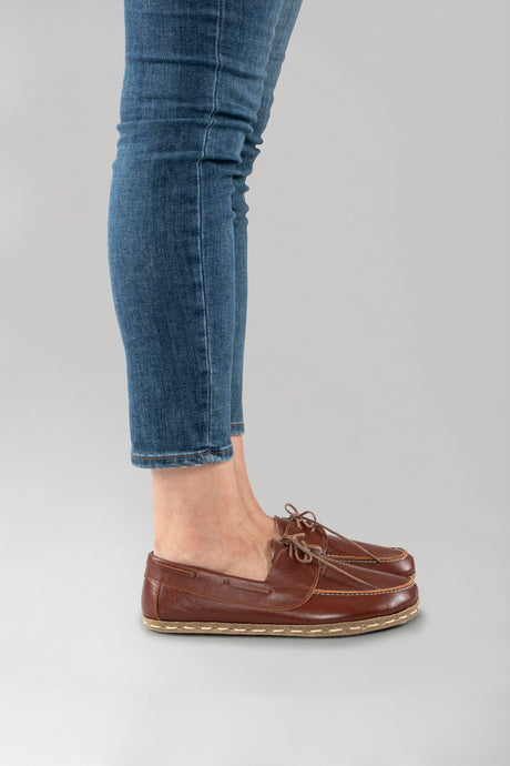 Men's Peru Brown Dock Shoes - Atlantis Handmade Shoes - 