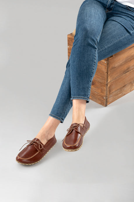 Men's Peru Brown Dock Shoes - Atlantis Handmade Shoes - 