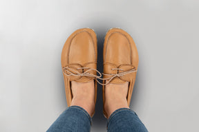 Men's Coconut Brown Dock Shoes - Atlantis Handmade Shoes -