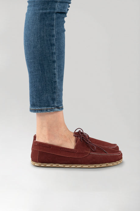 Men's Burgundy Dock Shoes - Atlantis Handmade Shoes - 