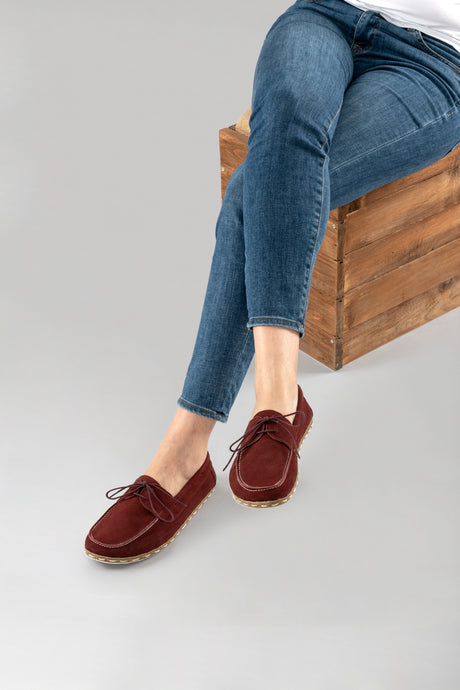 Men's Burgundy Dock Shoes - Atlantis Handmade Shoes - 