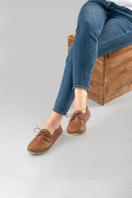 Men's Lion Brown Dock Shoes - Atlantis Handmade Shoes - 