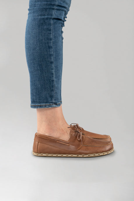 Men's Lion Brown Dock Shoes - Atlantis Handmade Shoes - 