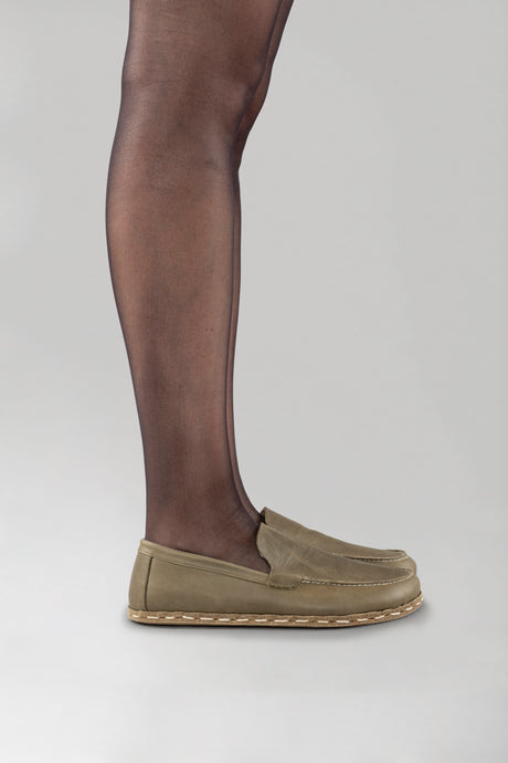 Men's Green Moccasins - Atlantis Handmade Shoes - 