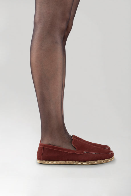 Men's Burgundy Moccasins - Atlantis Handmade Shoes - 