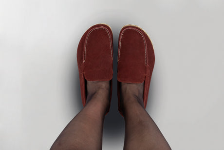 Men's Burgundy Moccasins - Atlantis Handmade Shoes - 