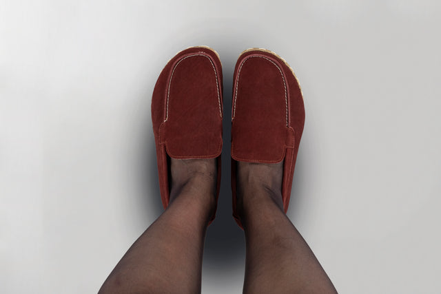 Men's Burgundy Moccasins - Atlantis Handmade Shoes - 