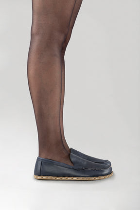 Men's Blue Moccasins - Atlantis Handmade Shoes -