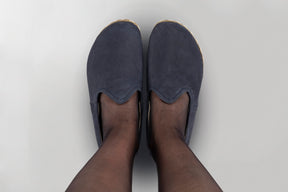 Men's Navy Nubuck Barefoots - Atlantis Handmade Shoes -
