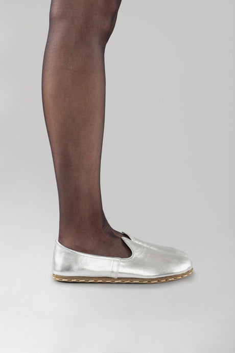 Men's Silver Barefoots - Atlantis Handmade Shoes - 