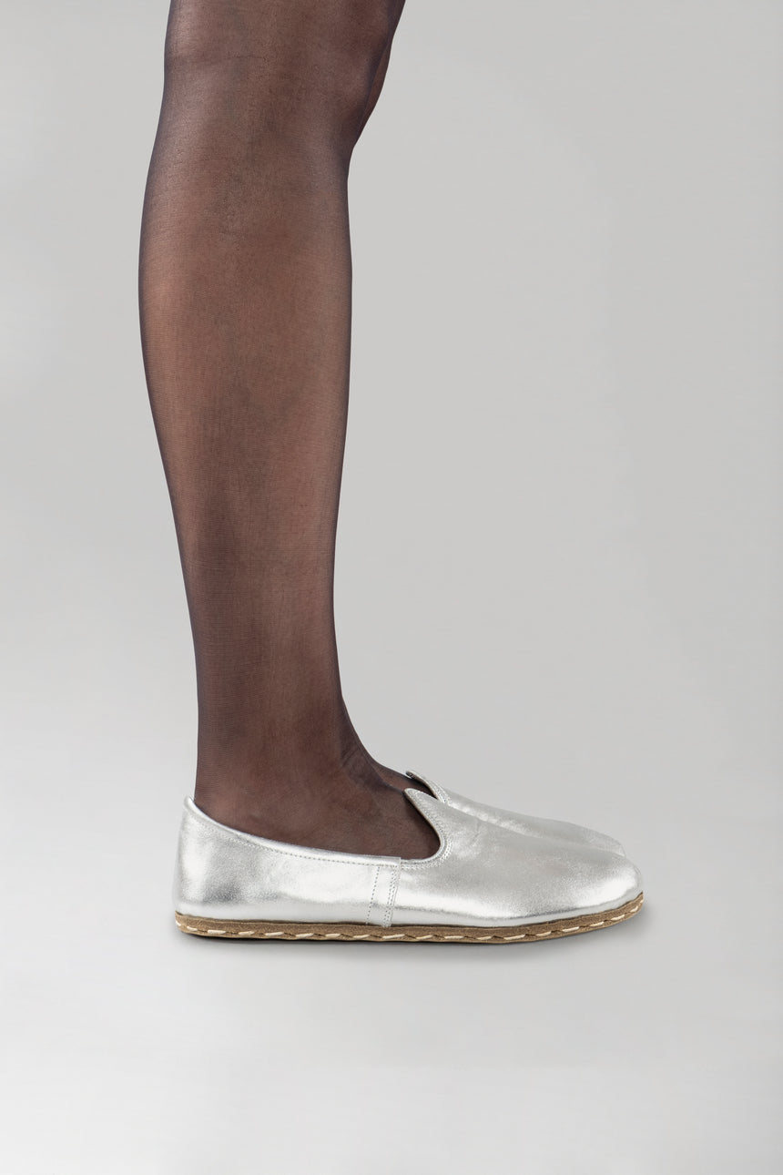 Men's Silver Barefoots - Atlantis Handmade Shoes - 