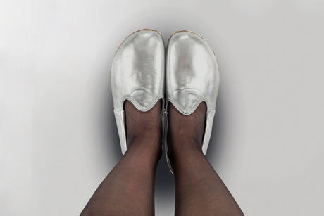 Men's Silver Barefoots - Atlantis Handmade Shoes - 