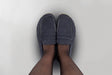Men's Navy Nubuck Penny Loafers - Atlantis Handmade Shoes - 